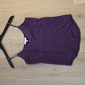 Sandro purple tank top with mesh